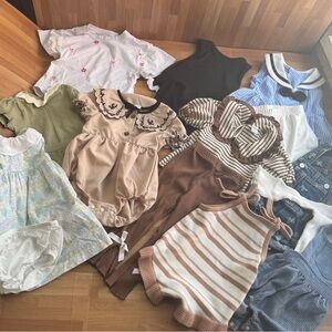 Infant girls beautiful bundle size 6-12 months, 10 outfits! Super value!